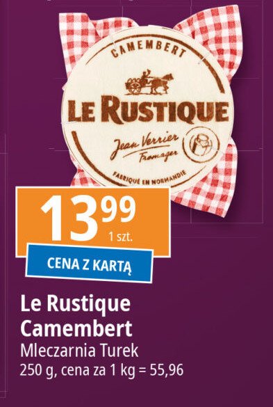 Ser camembert Le rustique promocja w Leclerc