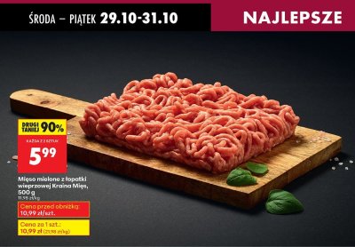 Mięso mielone z łopatki wieprzowej promocja w Biedronka