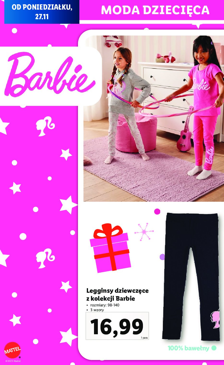 Legginsy dziewcz臋ce barbie promocja