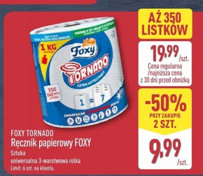 Ręcznik papierowy FOXY TORNADO promocja w Aldi