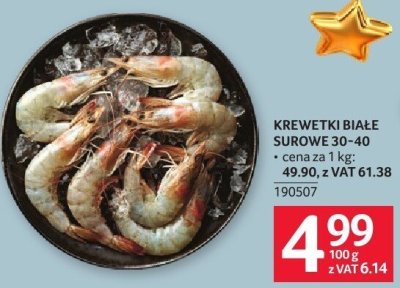 Krewetki białe surowe 30-40 promocja w Selgros
