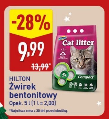 Żwirek bentonitowy HILTON promocja w Aldi
