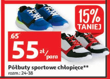 Półbuty chłopięce rozm. 24-38 promocja