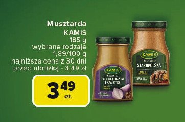 Musztarda z cebulą prażoną i szalotką Kamis promocja w Carrefour Market