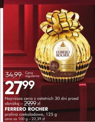 Praliny czekoladowe FERRERO ROCHER, 125 g promocja w Super-Pharm