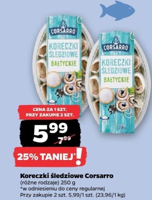 Koreczki śledziowe Corsarro  promocja w Netto