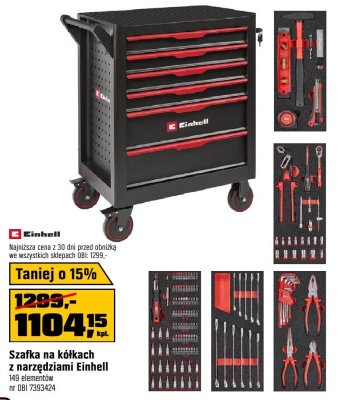 Szafka na kółkach z narzędziami Einhell 169 elementów promocja w OBI