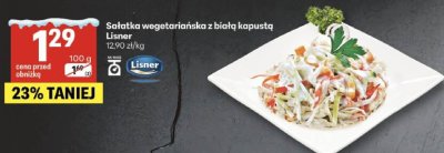 Sałatka wegetariańska z białą kapustą Lisner promocja w Delikatesy Centrum