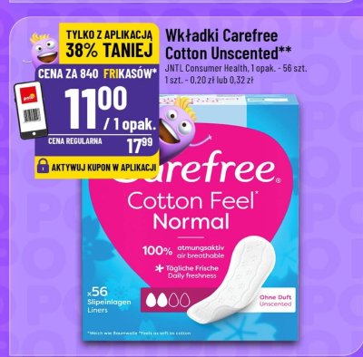 Wkładki Carefree Cotton Unscented promocja w POLOmarket