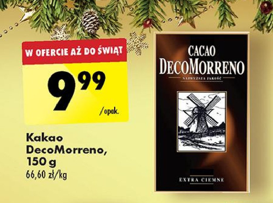 Kakao extra ciemne Decomorreno promocja w Biedronka