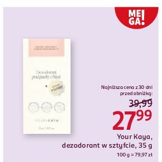 Dezodorant grejpfrut i kwiat pomarańczy Your kaya promocja w Rossmann