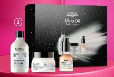 Zestaw kosmetyków do włosów L'ORÉAL PROFESSIONNEL Metal Detox szampon 300ml + maska 250ml + olejek 50ml promocja w Hebe