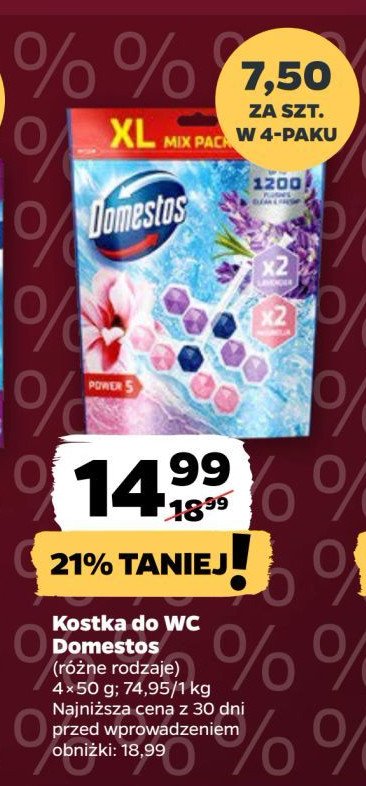 Kostka do wc magnolia + lawenda Domestos power5 promocja