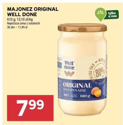 Majonez Original Well Done promocja w Stokrotka