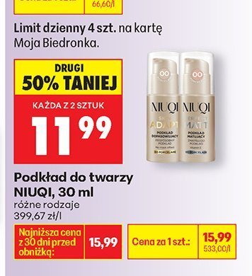 Podkład do twarzy, 30 ml promocja w Biedronka