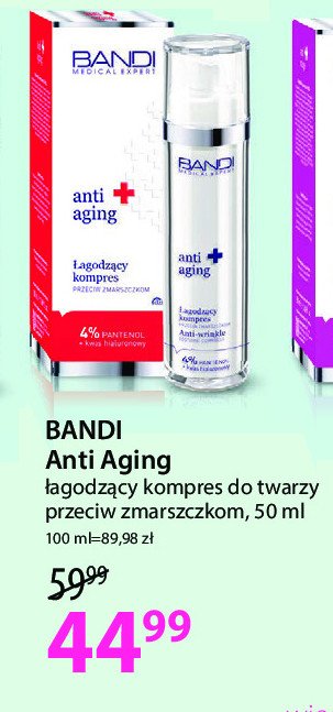 Kompres do twarzy łagodzący Bandi anti-aging care promocja