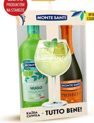 Aperitivo Monte Santi Aperitivo Hugo + Prosecco promocja w Biedronka