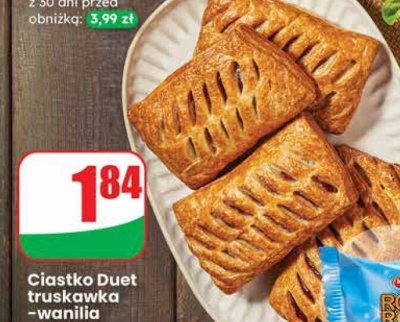 Ciastko duet truskawka-wanilia promocja w Dino