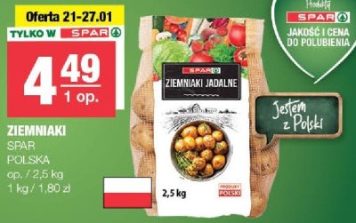 Ziemniaki Spar Polska promocja w SPAR