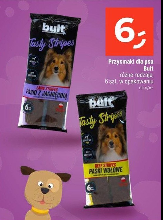 Przysmak dla psa tasty stips z jagnięciną Bult promocja