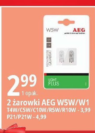 Żarówka w1/2w Aeg promocja