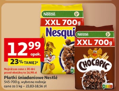 Płatki śniadaniowe Nestlé, wybrane rodzaje promocja w Auchan