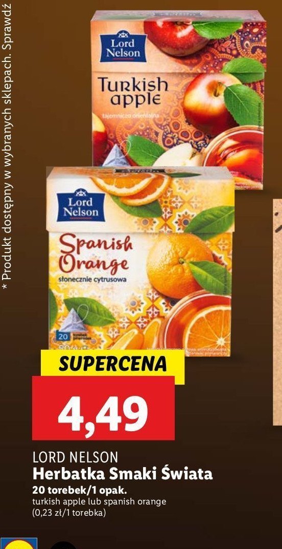 Herbata turkish apple - tajemniczo orientalna Lord nelson promocja w Lidl