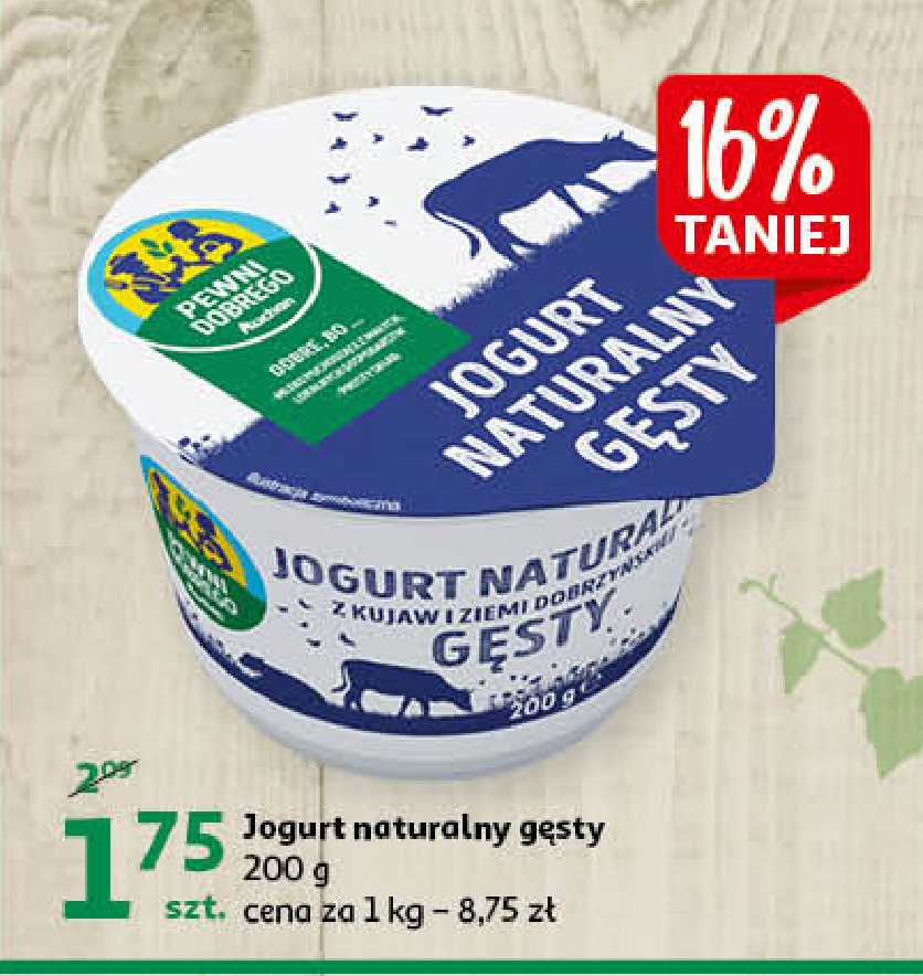 Jogurt naturalny gęsty Auchan pewni dobrego promocja