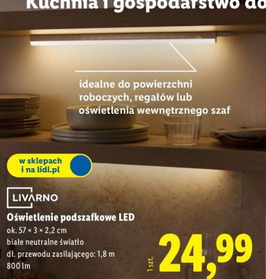 Oświetlenie podszafkowe LED  promocja w Lidl