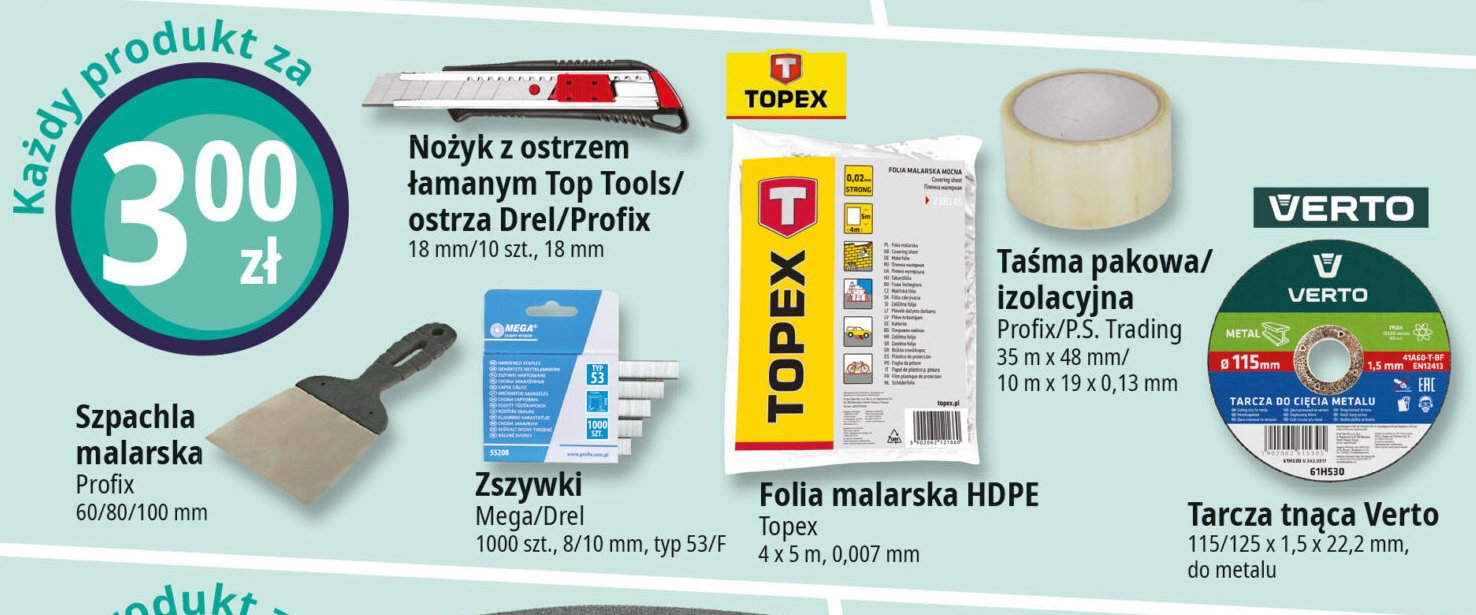 Folia malarska ldpe 4 x 5 m Topex promocja