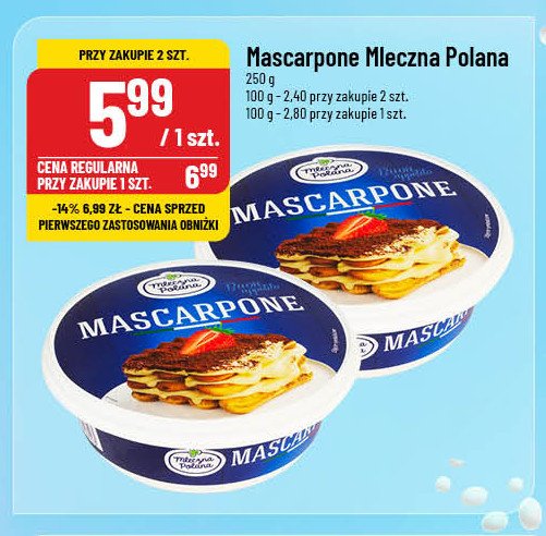 Ser mascarpone Mleczna polana promocja