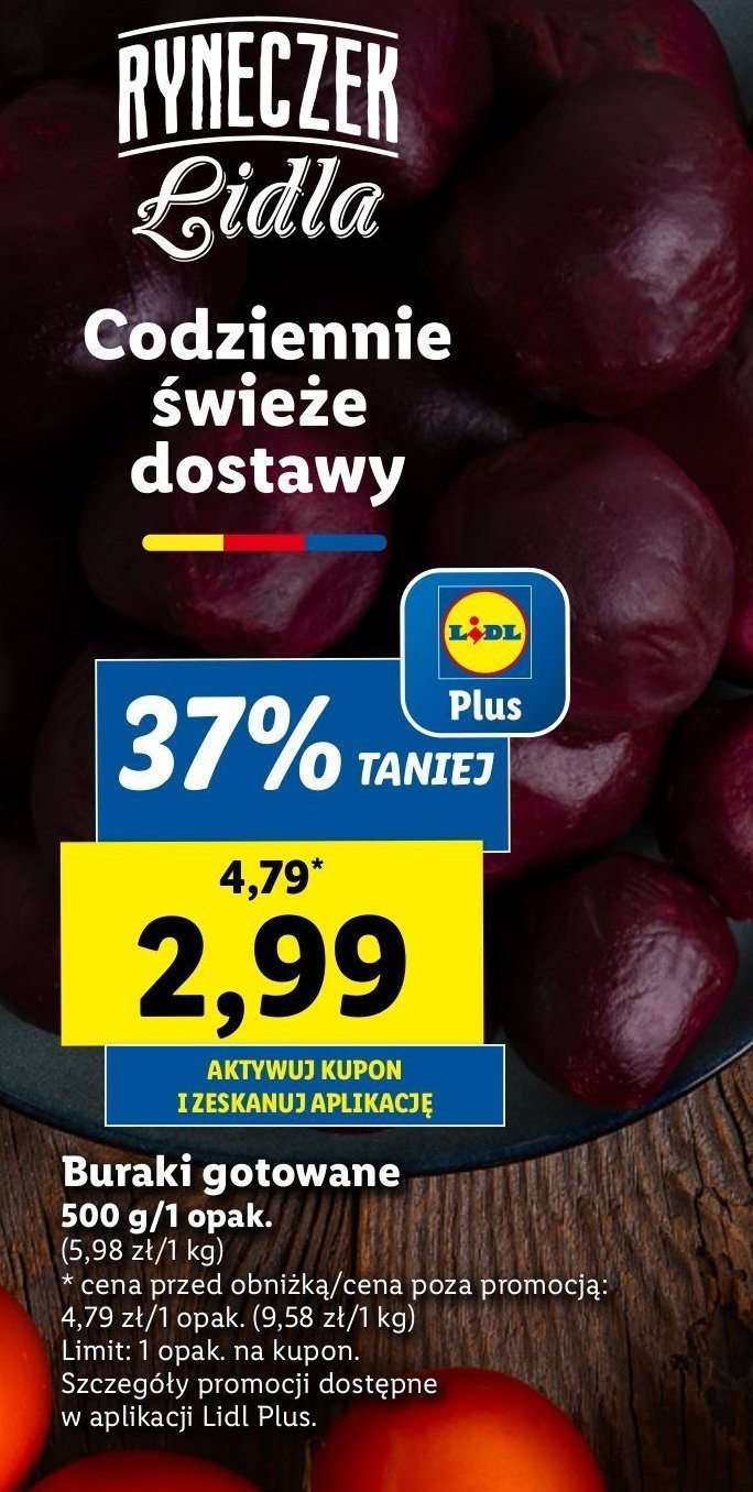 Buraki gotowane promocja