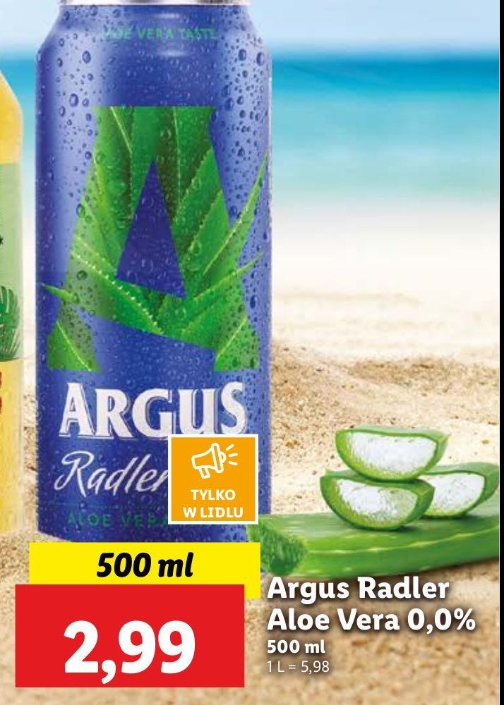 Piwo Argus radler aloe vera promocja