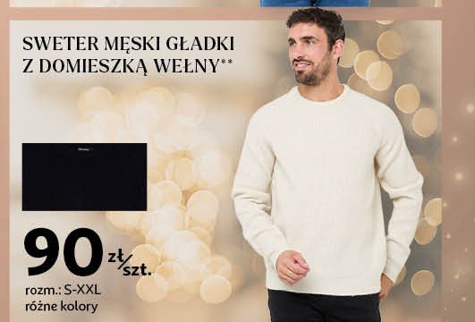 Sweter męski bawełna promocja w Auchan