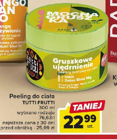 Peelling do cia艂a mocna gruszka Farmona tutti frutti promocja
