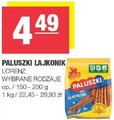 Paluszki Lajkonik Lorenz promocja w SPAR