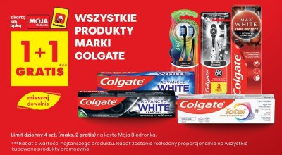 Pasta do z臋b贸w Colgate advanced whitening promocja w Biedronka