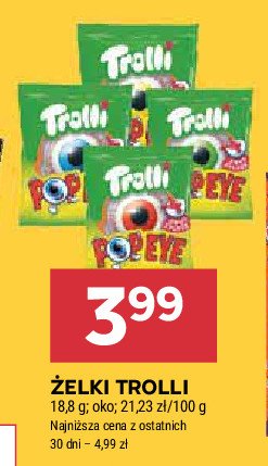 Żelki oko Trolli promocja w Stokrotka