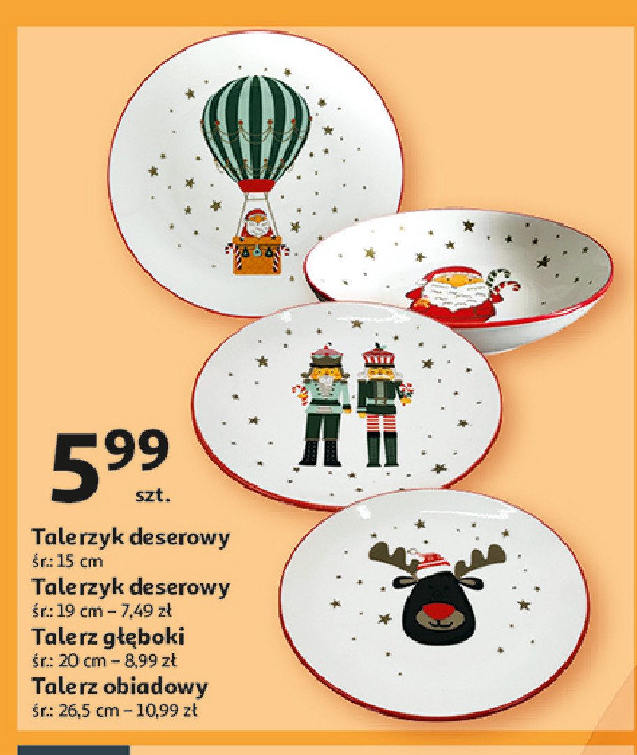 Talerzyk świąteczny obiadowy 26.5 cm promocja