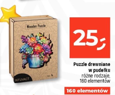 Puzzle drewniane w pudełku różne rodzaje 160 elementów promocja w Dealz