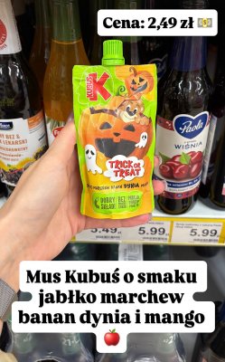 Mus Kubuś o smaku jabłko marchew banan dynia i mango promocja w Dino