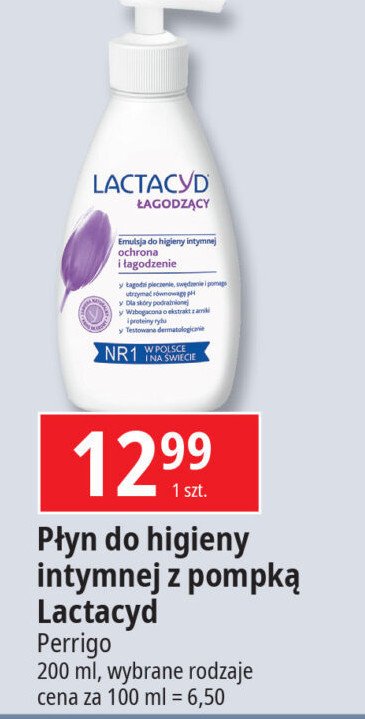 Emulsja do higieny intymnej łagodząca Lactacyd femina promocja