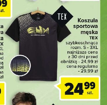 Koszula sportowa m臋ska s-3xl Tex promocja