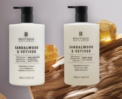 Balsam do rąk i ciała Boutique Sandalwood & Vetiver promocja w Hebe