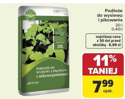 Podłoże do wysiewu i pikowania 20 l promocja w Carrefour