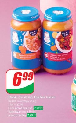 Obiadek gulasz z warzywami wo艂owin膮 i ziemniaczkami Gerber junior promocja