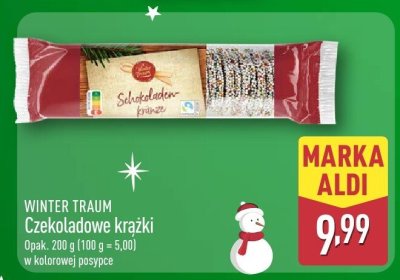 Czekoladowe krążki w kolorowej posypce promocja w Aldi