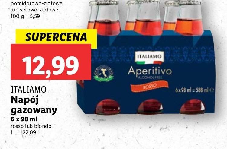 Napój rubinowo-czerwony Italiamo promocja w Lidl
