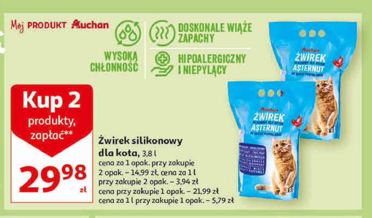 Żwirek silikonowy Auchan promocja