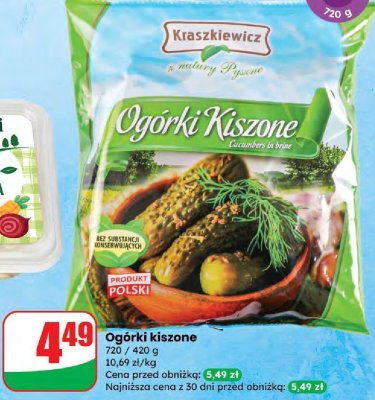Ogórki kiszone Kraszkiewicz promocja w Dino